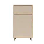 with Clear Coat Base Waste Basket Cabinets