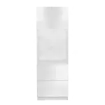 in White  Single Oven Cabinets with Bottom Drawers