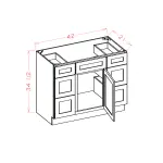Double Drawer Stack Vanity Combo Bases