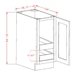 Double Full Height Door Two Rollout Shelf Base Kits