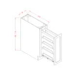 Full Height Door Base Kit with Shelf Pullout