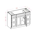 Double Drawer Stack Vanity Combo Bases