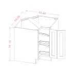 Base Easy Reach Cabinets with Lazy Susan Trays