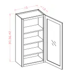 Single Glass Door Wall Cabinets