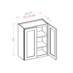 36" High Double Door Wall Cabinets