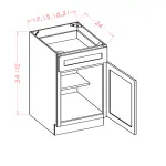 Single Door Single Drawer Bases
