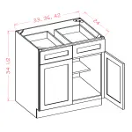Double Door Double Drawer Bases