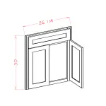 Diagonal Corner Sink Base Front