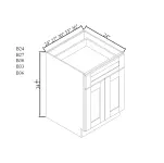 Double Doors Single Drawer Bases