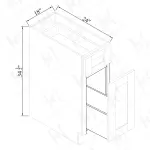 Base Waste Basket Cabinet