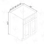 Sink Bases-2 Doors 1 False Drawer