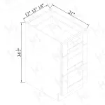 Vanity Three Drawer Bases