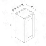 12'' H Single Door Wall Cabinets