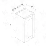 30'' H Single Door Wall Cabinets