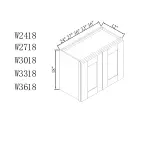 18''H Double Doors Wall Cabinets