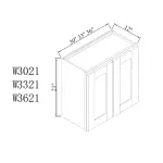 21''H Double Doors Wall Cabinets