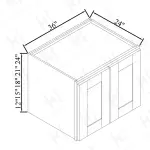 24''D Double Doors Wall Cabinets